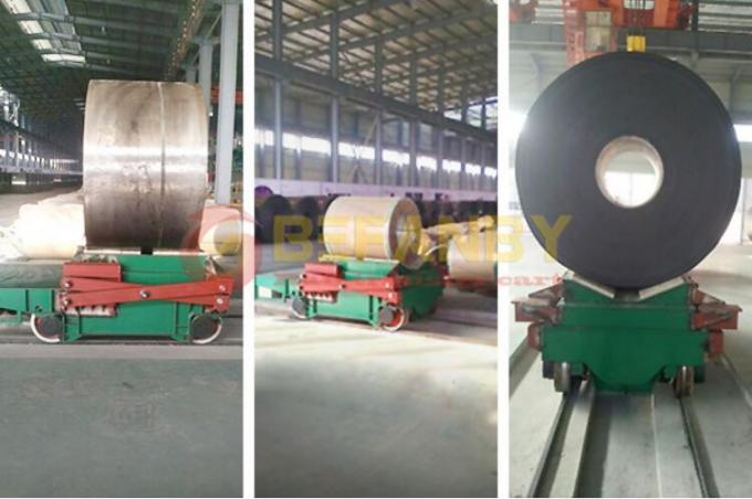 Het industriële karretje van het de rolspoorwegvervoer van het zware ladingsstaal voor aluminiumfabriek is van toepassing