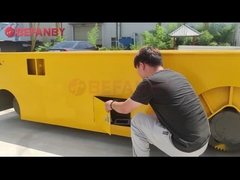 Werkplaats spoorloze elektrische overdrachtswagen 3 ton, fabriek platbed stuurbare overdrachtswagen