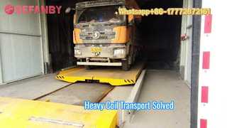 Op maat gemaakte elektrische overdrachtswagen op rail, 50T mobiele haspeloverdrachtswagen