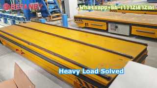 Zwaar uitgevoerde transfertrolley van 12 ton, intelligent, op batterijen werkend railgeleid voertuig