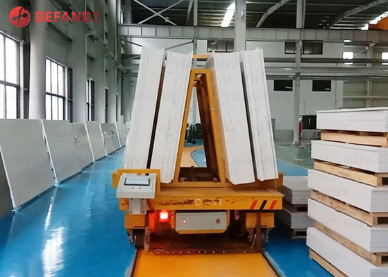Remote Q235 20m/Min 15 Ton Marble Rail Transfer Cart