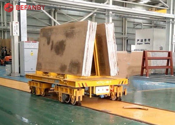 Remote Q235 20m/Min 15 Ton Marble Rail Transfer Cart