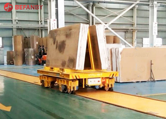 Remote Q235 20m/Min 15 Ton Marble Rail Transfer Cart