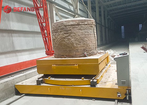 Heaey Load 20m/Min Workshop 50T Motorized Turntable Platform Cart