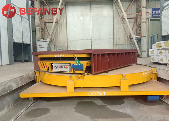 Heaey Load 20m/Min Workshop 50T Motorized Turntable Platform Cart