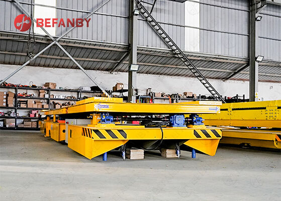 Heavy Load Battery Rail Transfer Cart With Lift Device and 1-500T Load Capacity