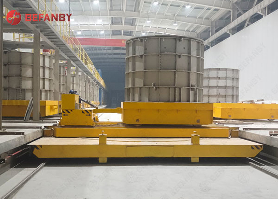 Heaey Load 20m/Min Workshop 50T Motorized Turntable Platform Cart