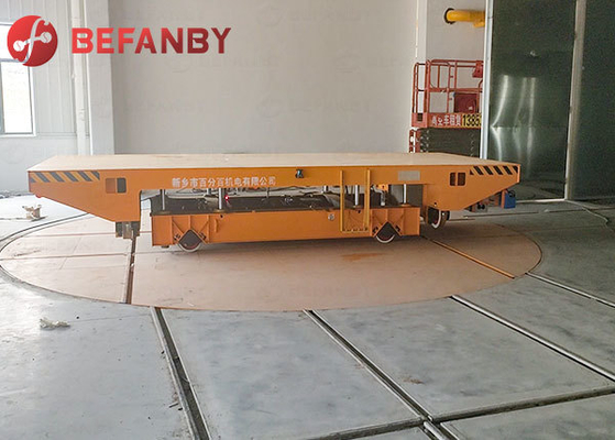 Heaey Load 20m/Min Workshop 50T Motorized Turntable Platform Cart
