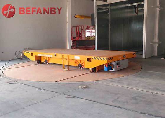 Heaey Load 20m/Min Workshop 50T Motorized Turntable Platform Cart