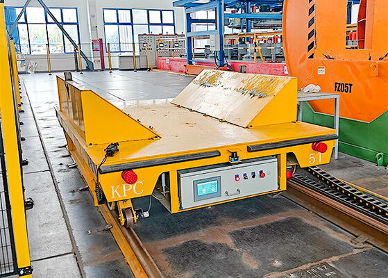 5T laadvermogen Spoortransferkar met V-frame-apparaat en batterij aangedreven stroomtoevoer