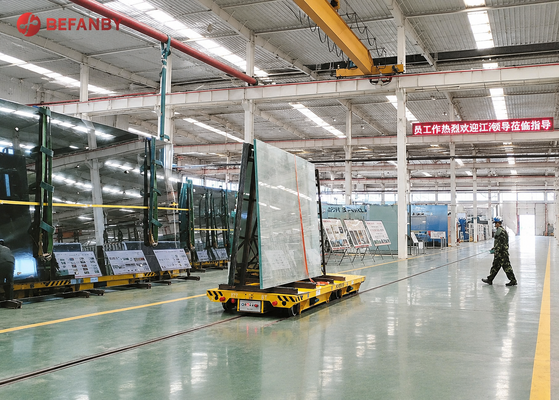 Verre Q235 20m/Min 15 Ton Marble Rail Transfer Cart